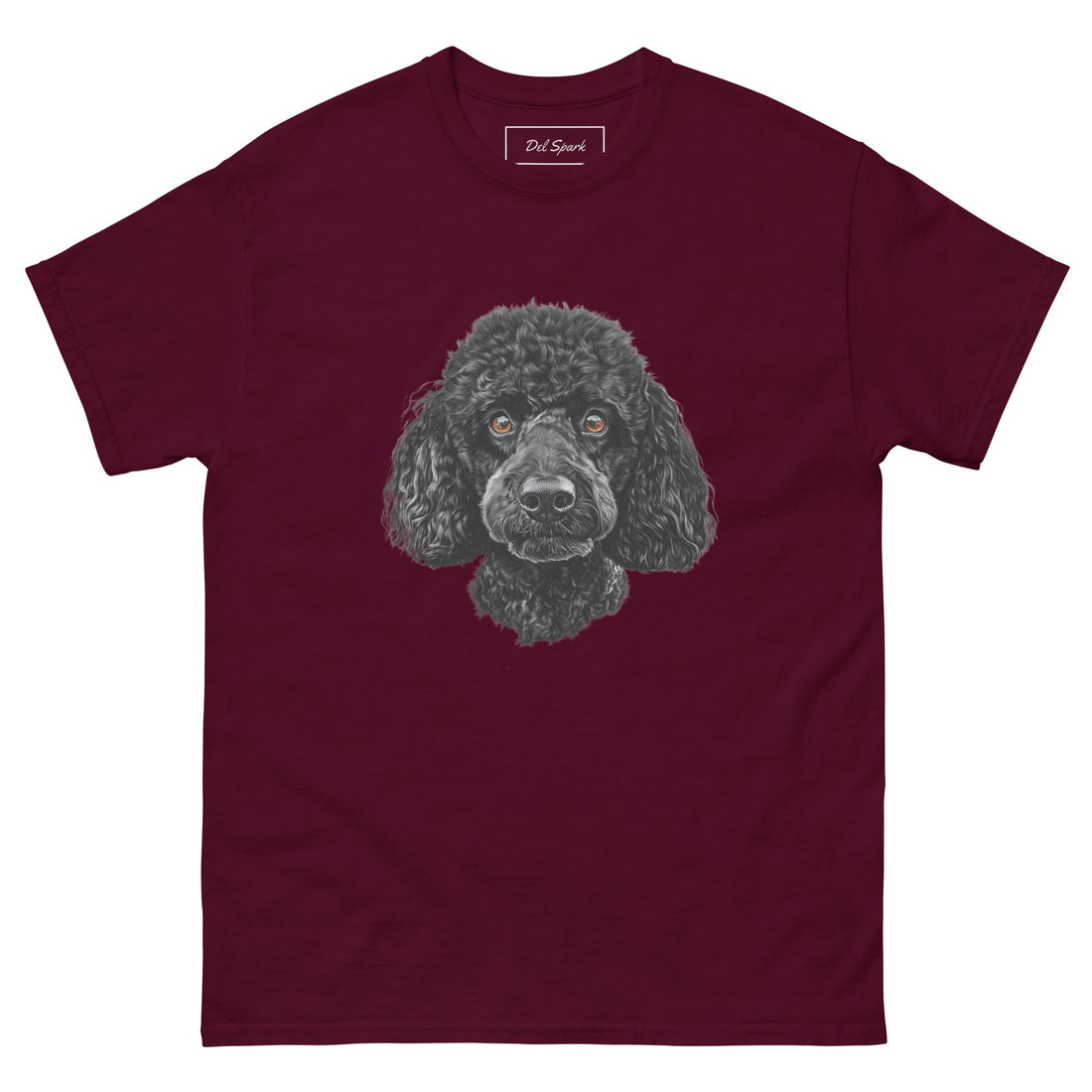 Black Poodle Unisex Classic T-shirt - Delspark print-on-demand t-shirt