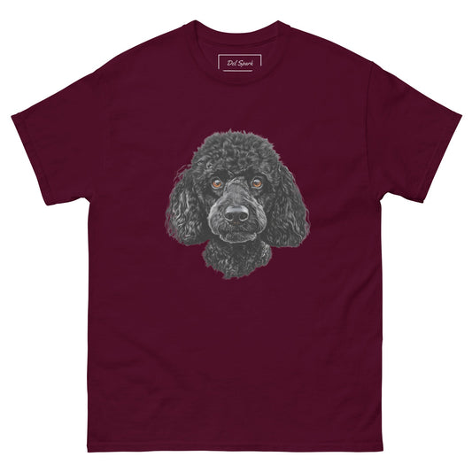 Black Poodle Unisex Classic T-shirt - Delspark print-on-demand t-shirt